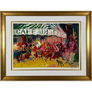LeRoy Neiman - "Cafe de Flore II" - Framed Limited Edition Serigraph