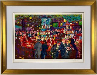 LeRoy Neimans - "Harry's Wall Street Bar" - Framed Limited Edition Serigraph