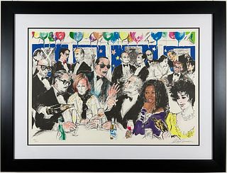 LeRoy Neimans - "Celebrity Night at Spago's" - Framed Limted Edition Serigraph
