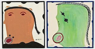 Mose Tolliver (1925-2006) Two Paintings