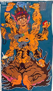 Paula Brooks (American, b. 1979) "Orange Buddha"