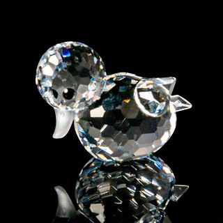 Swarovski Silver Crystal Miniature Figurine, Sitting Duck