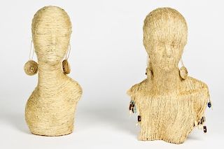 Baron Roane (20th c.) Pair of Female Figural Busts