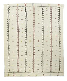 NO RESERVE -  Vintage Turkish Kilim Rug 4’11" x 7’4" (1.50 x 2.24 M)
