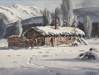 James Boren 1921 - 1990 AOA, CAA, NAWA | Wyoming Winter
