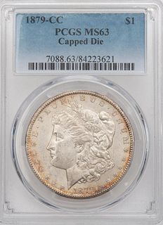 1879-CC Capped Die Morgan Silver Dollar, PCGS MS63