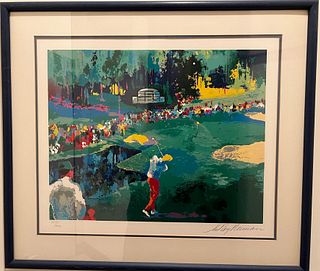 LeRoy Neiman - 16th at Augusta - Framed Limited Edition Serigraph on Paper - From the Golf Suite