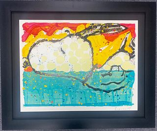Tom Everhart - "Bora Bora Boogie Oogie" - Framed, Limited Edition Hand Pulled Original Lithograph