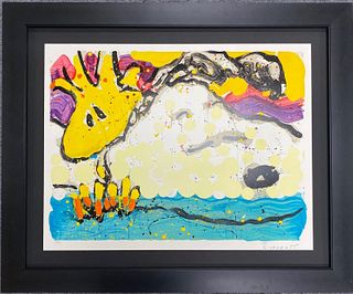 Tom Everhart - "Bora Bora Boogie Bored" - Framed, Limited Edition Hand Pulled Original Lithograph