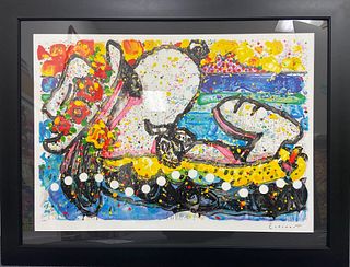 Tom Everhart - "Chillin" - Framed, Limited Edition Hand Pulled Original Lithograph