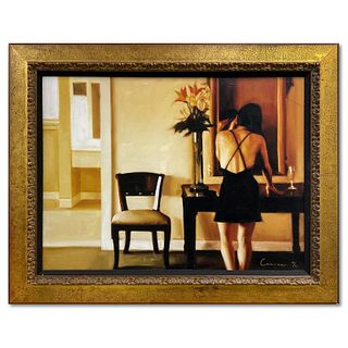 Carrie Graber - Reflections - Framed Limited Edition hand embellished Giclee on Canvas - Includes a copy of her book titled After Hours