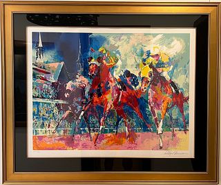 LeRoy Neiman - "Churchill Downs" - Framed, Limited Edition Serigraph on Paper