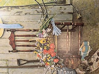 Norman Rockwell "Spring Flowers" Print.