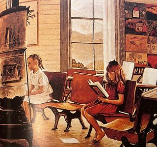 Norman Rockwell "Country School" Print.