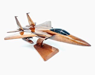 F15 Eagle Wooden Scale Airplane Desk Display