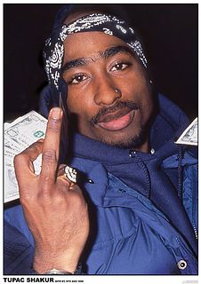 Tupac Shakur Middle Finger" Print