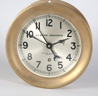 U.S. Maritime Administration Chelsea Clock Co. Boston Ship's Clock