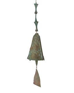 Paolo Soleri (1919-2013), Cosanti Wind Bell, Mid/late 20th Century; Paradise Valley, AZ, Cast bronze and copper, 26.5" H x 5.75" W x 5.5" D