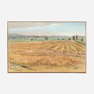Robert Sudlow "Cut Wheat, Maple Hill" (1987) Oil/Canvas