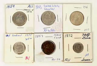 Lot Of 6: US Type Coins.