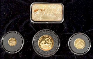 1992 Gold Flamingo Bahamas Coins.