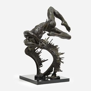 ENZO PLAZZOTTA "Icarus" (1979 Bronze, 36"h)