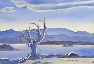 Emil J. Bisttram 1895 - 1976 | At the Lake