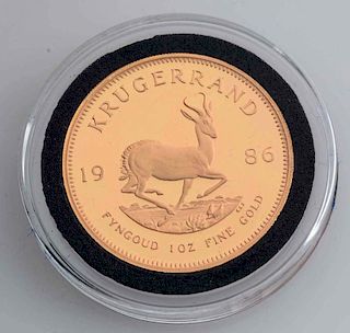 1986 South African Krugerrand Gold Proof.