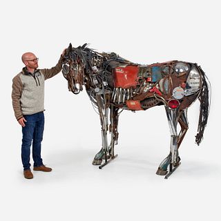 GUINOTTE WISE Lifesize Welded Horse (2007 Sculpture)
