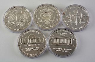 Lot Of 5: 1992 Presidential Silver Proof Set.
