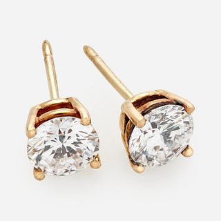 Diamond Stud Earrings: 2 CTW, 18K