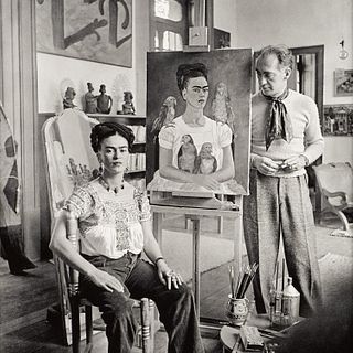 NICKOLAS MURAY "Frida Kahlo Painting 'Me & My Parrots'"