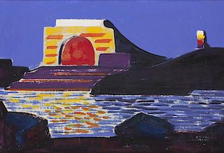 Conrad Buff 1886 - 1975 | The Desert at Night