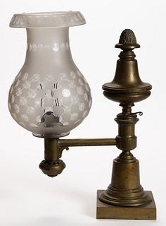 HARRIS & STANWOOD, BOSTON BRONZE ARGAND LAMP
