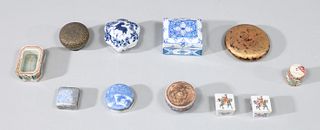 Group of Eleven Antique Japanese Ceramic Boxes