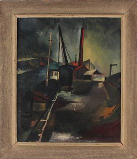 Martin Rolland, Oil on Canvas, Tugboat