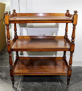 * An English Mahogany Server Height 41 1/2 x width 35 1/2 x depth 17 1/4 inches.