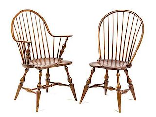 * Two Windsor Style Chairs, likely Douglas R. Dimes Height of taller 39 inches.