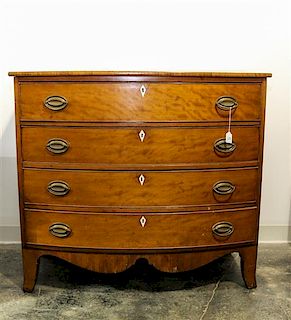 * An American Chest of Drawers Height 36 3/4 x width 41 x depth 21 1/4 inches.