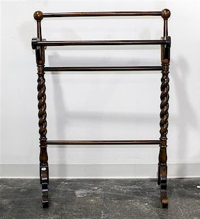 * An American Classical Mahogany Blanket Stand Height 41 inches.