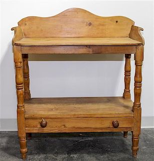 An American Pine Washstand Height 37 x width 35 x depth 16 inches.