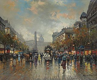 Antoine Blanchard 1910 - 1988 | Paris Street Scene