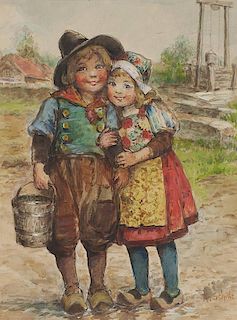 Alice Schille 1869 - 1955 | Dutch Farm Children