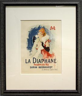 * A French Poster Height 21 x width 18 inches (framed).