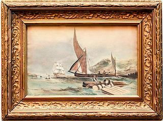 * Artist Unknown, (19th century), Ships by Shore