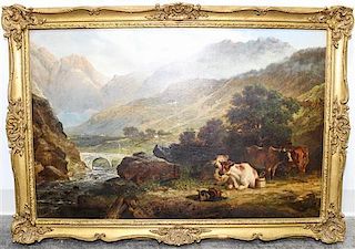 Artist Unknown, (19th century), Cattle in Landscape