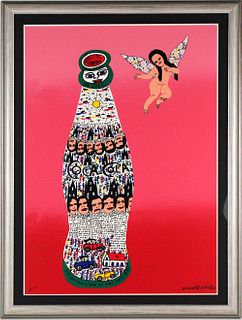 Howard Finster, "Angel Baby with Coca Cola"