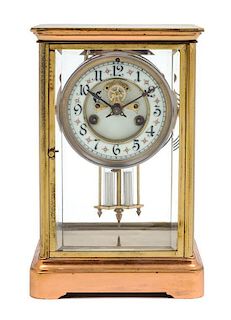 An American Crystal Regulator Clock Height 10 3/8 inches.