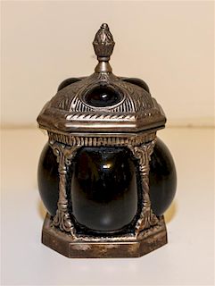 A Lidded Jar Height 6 1/2 inches.