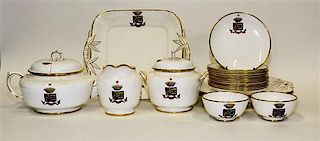 A Continental Porcelain Dessert Service Width of widest 9 inches.